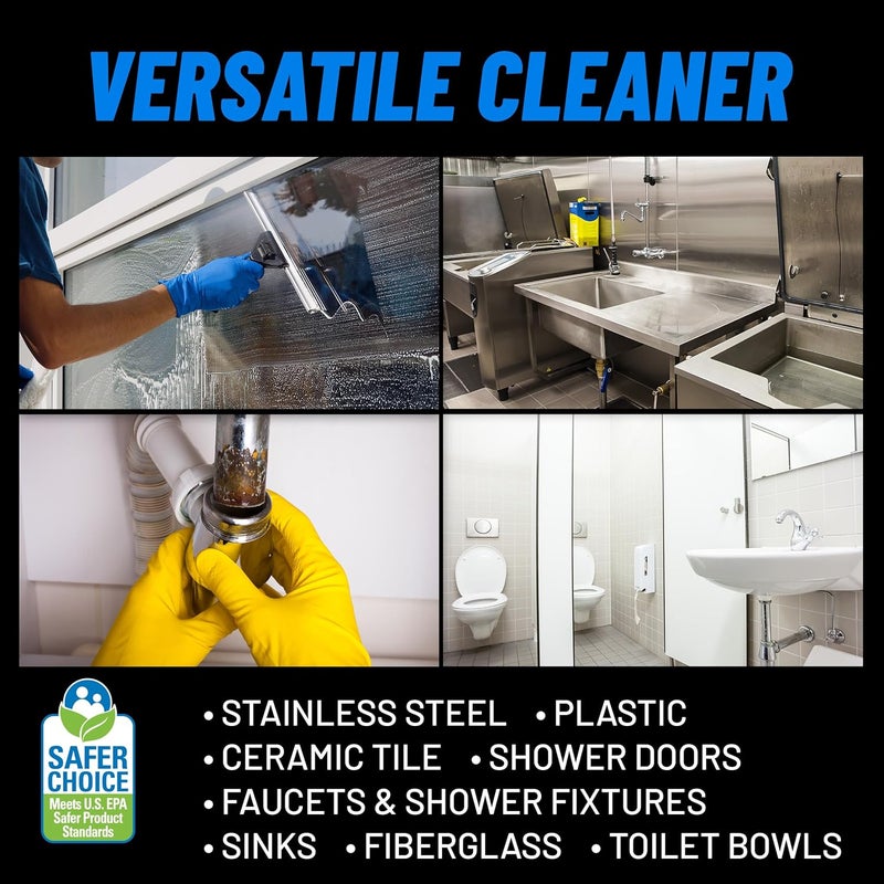 CLR PRO Calcium, Lime & Rust Remover, 32 oz. Spray Bottle, Pack of 2, Quickly Removes Calcium, Lime, Hard Water Deposits and Surface Rust Stains - Image 5